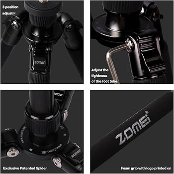Amazon.com : Zomei Z818C Professional Portable Carbon Fiber Tripod