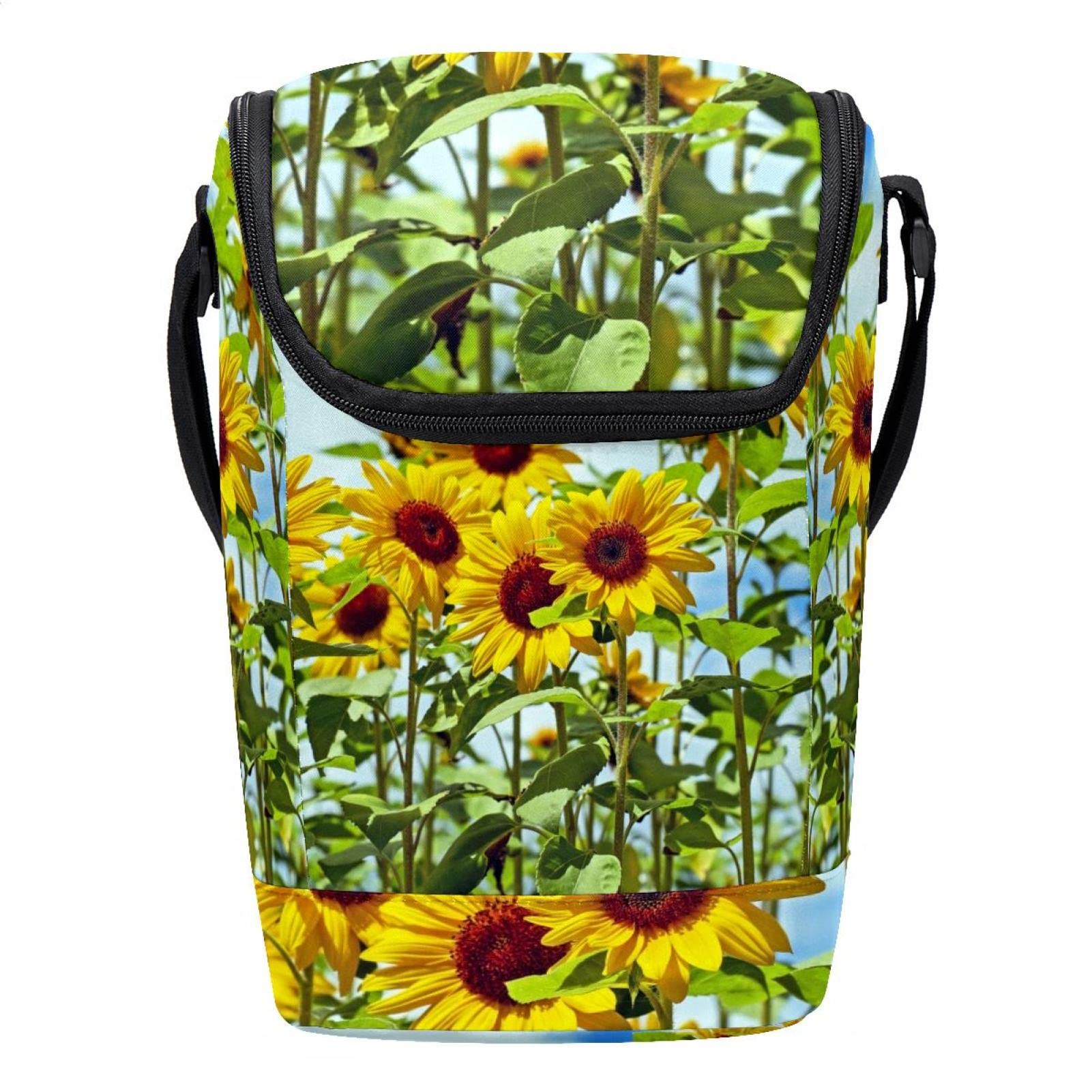 Bolsa de almuerzo de girasoles lonchera térmica para trabajo y picnic familiar