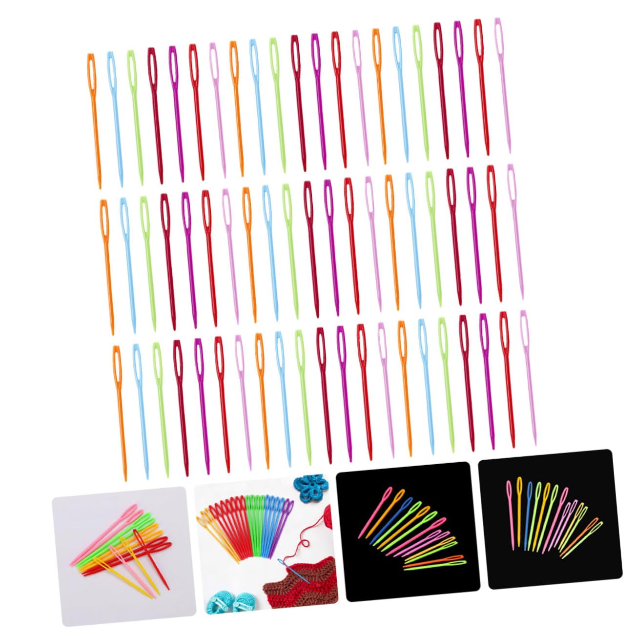 IWOWHERO 100Pcs Eye Sewing Needles Eye Hand Craft Tools for Easy Threading Sewing and DIY Projects Durable Material for Home Use