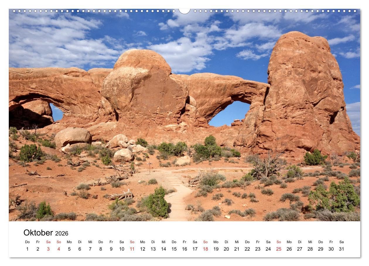 USA Nationalparks - Eine Reise durch die Vielfalt und Schönheit der Naturparks Nordamerikas (Wandkalender 2026 DIN A2 quer), CALVENDO Monatskalender: Atemberaubende Landschaften (CALVENDO Natur)