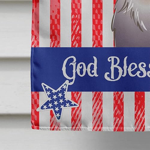 Vista 371 de Caroline's Treasures BB2171GF American Flag and Border Collie Garden Flag Mailbox Flag Decorative Yard Flag Banner Outside Patio Artwork Yard Flower