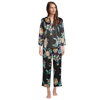 N by Natori Festival Satin Long Sleeve Pajama Set Women
