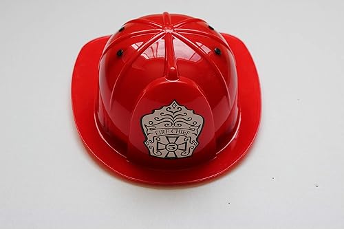 Miniatura 6 de Disfraz de bombero con luces para niños con sombrero jefe de Bomberos