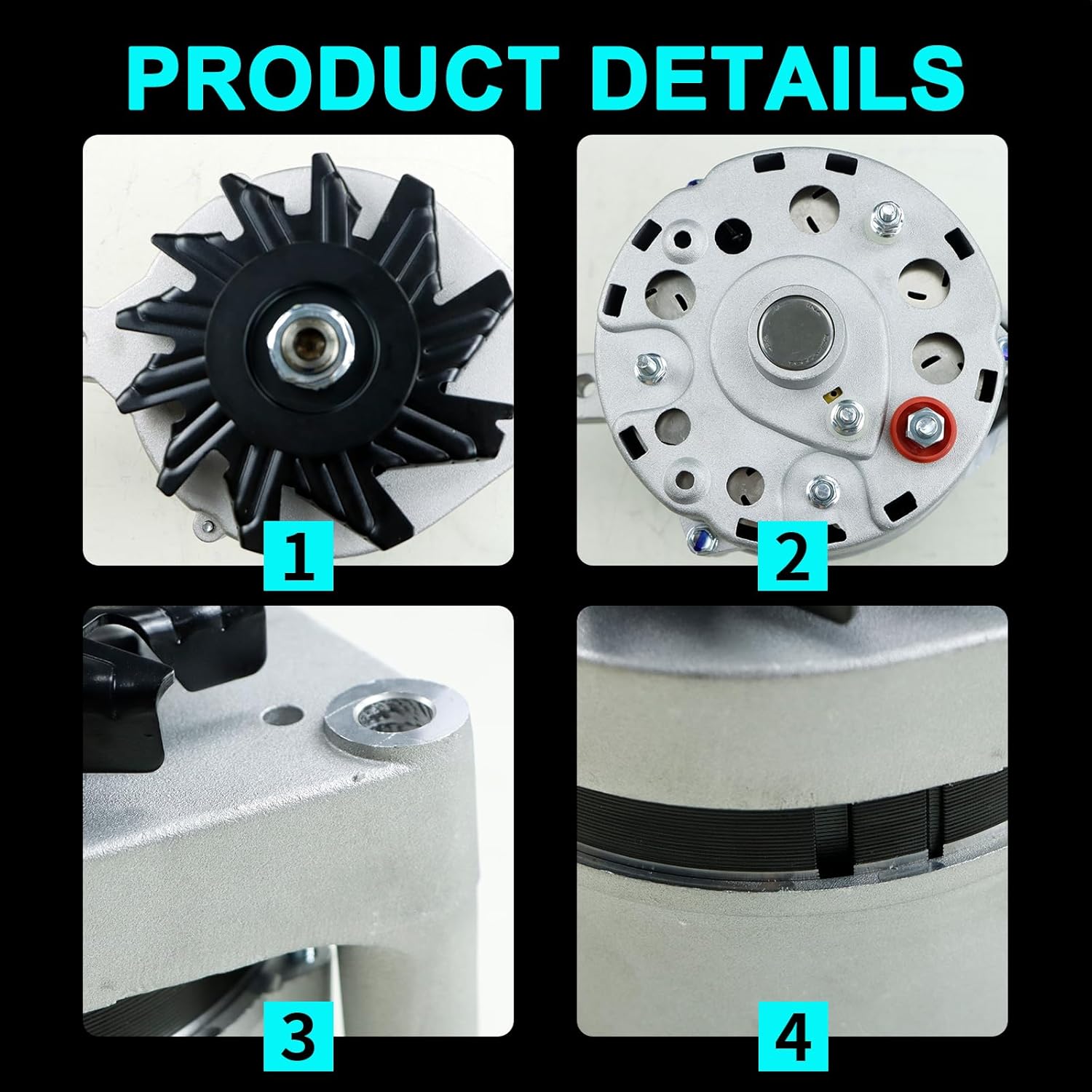 Alternator 334-2099 Compatible with Ford F-150 F-350 Pickup, F600 F700 F800 F900 Trucks, Bronco, Country Sedan Replace# 400-14002 19135657