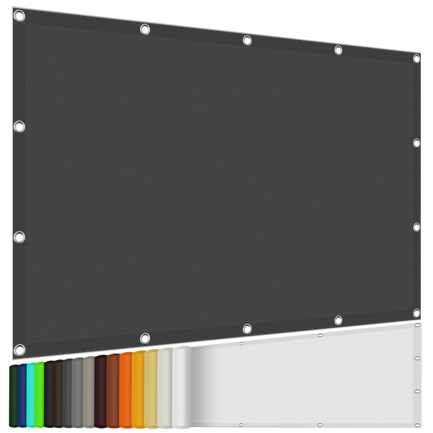 Toldo vela rectangular gris oscuro para crear sombra en balcon y pergola