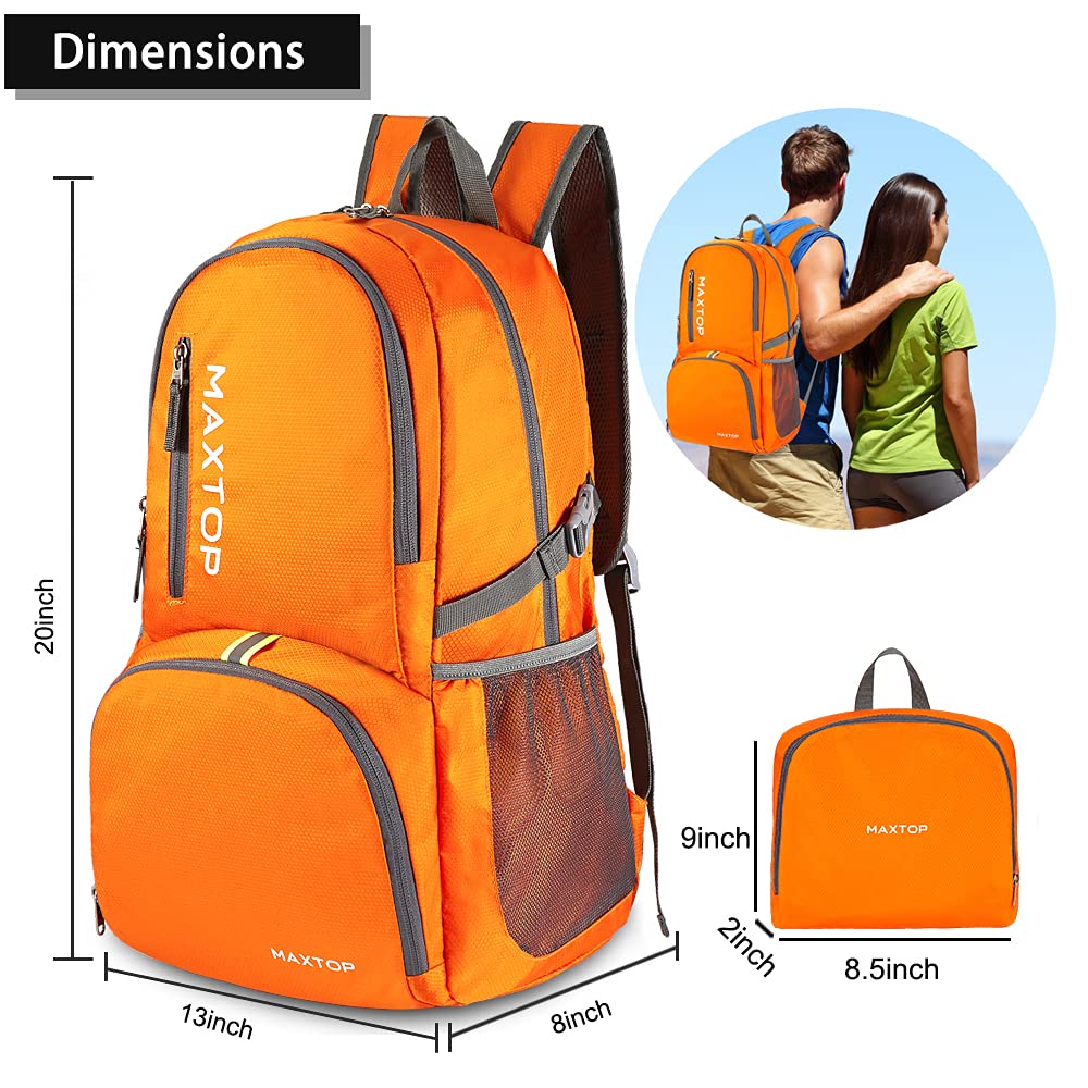 MAXTOP 30L Backpack Ultra Lightweight Packable Foldable Rucksack Water Resistent For Men Women Outdoor Camping Hiking Travel Daypack Handy Durable Gifts For Men Women - Image 2