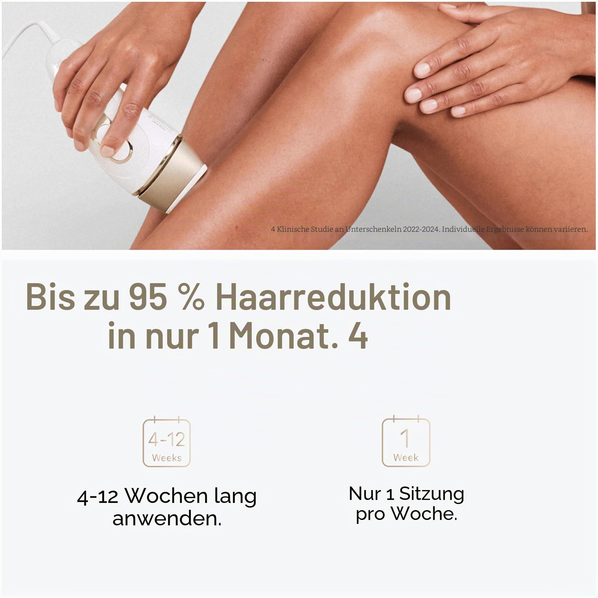 Braun IPL Silk-Expert Pro 5, Haarentfernung zu Hause, mit Tasche, Präzisionskopf und Venusrasierer, Alternative zur Laser-Haarentfernung, Geschenk für Frauen, weiß/gold, PL5137