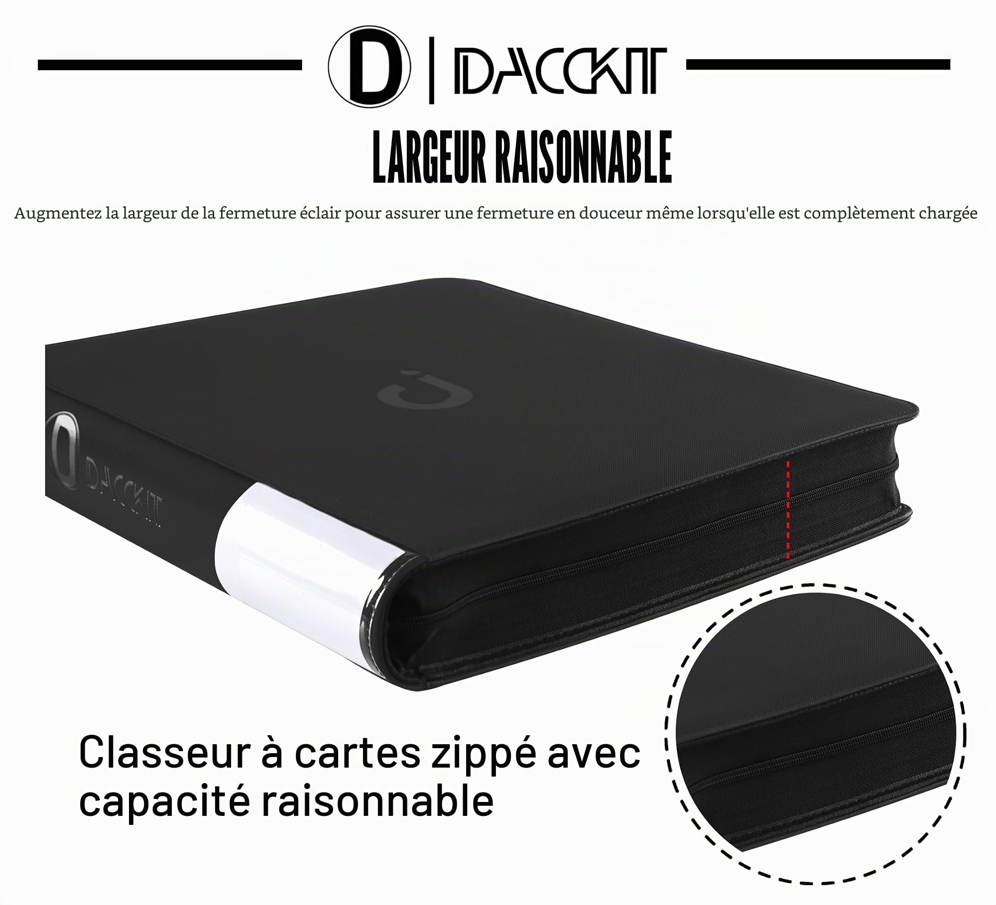 Classeur de cartes de qualité supérieure 20 pochettes – Peut contenir 2 000 cartes, album de cartes sans anneaux de 12,7 x 10,2 cm avec pochettes compatible avec cartes à collectionner et de sport