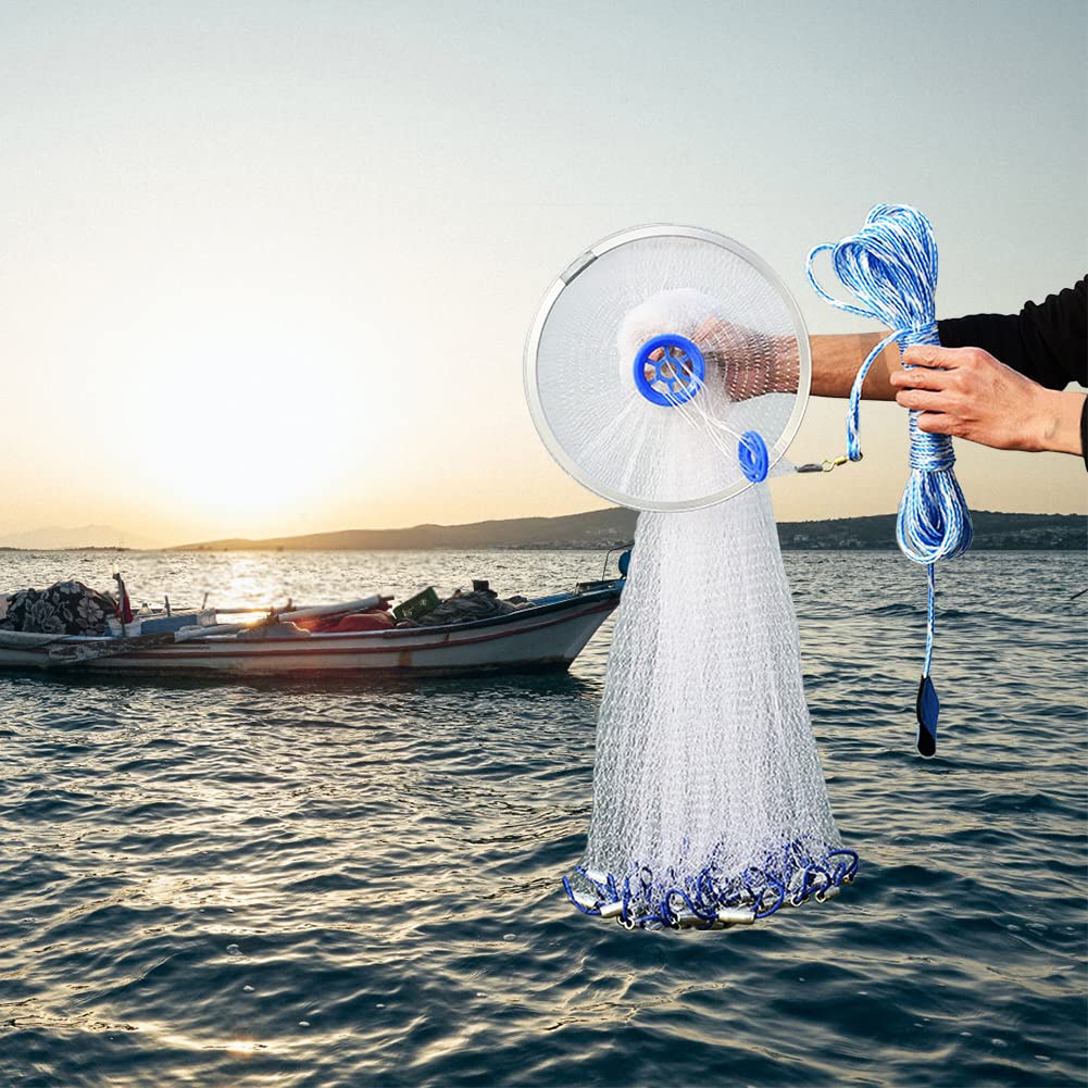Cocoarm Red de Malla de Pesca de Estilo Americano con Material de Nailon Duradero, Evita Que los Peces Pequeños Escapen