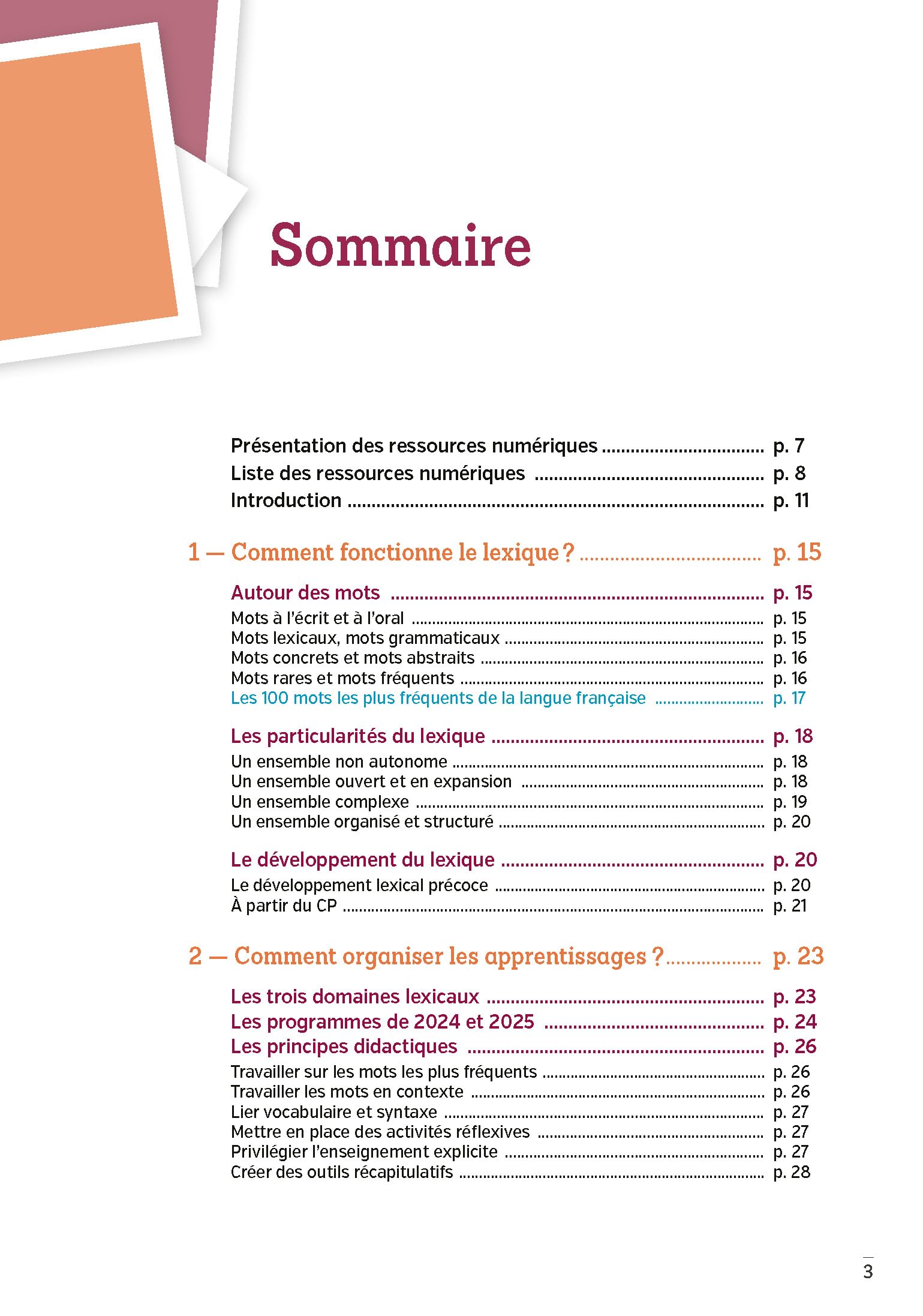 Guide pour enseigner le vocabulaire aux cycles 2 et 3 (+ ressources numériques) - Nouvelle édition conforme aux programmes 2025