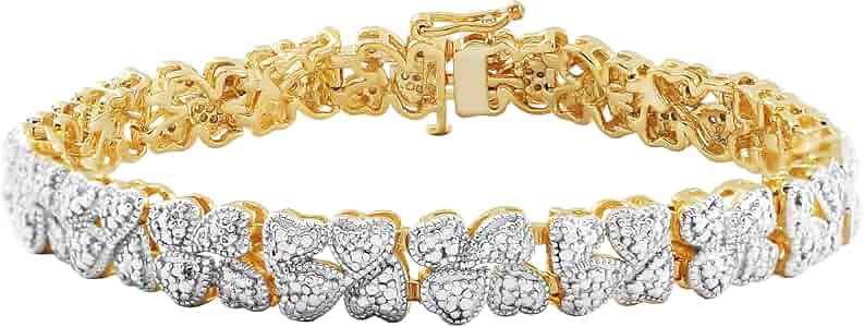 アクセサリー k18gold heart monaca bracelet,7.52g,17cm 18k Japan Gold 7 Mini Monaca 8Triple Cut Kihei Bracelet