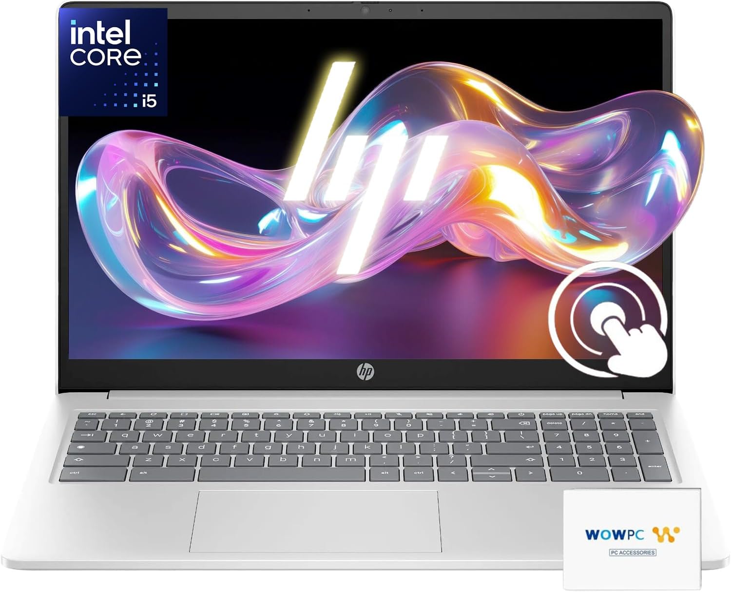 HP 15.6 Touchscreen Laptop | 10-Core Intel Core i5-1235U (Beats i7-1195G7) | 32GB RAM | 1TB Storage (512GB SSD + 512GB External Storage) | Wi-Fi 6E | Windows 11 | w/WOWPC Bundle