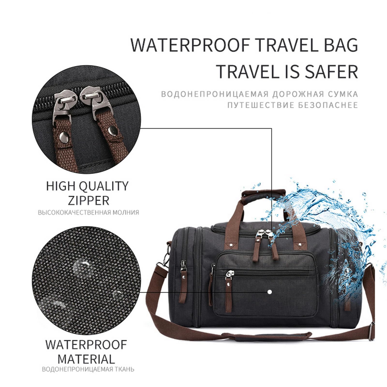 NOGRAX Schulrucksack Weiche wasserdichte Männer Reisetaschen Tragen Auf Große Kapazität Duffle Wasserabweisende Taschen Handgepäck Tasche Für Frauen-4