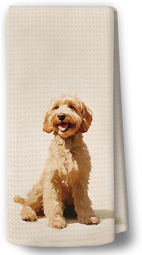 Miniatura 44 de Chinoiserie - Juego de 2 toallas de cocina para perros, toallas de cocina retro con perro salchicha salchicha, toallas de cocina para perros azules