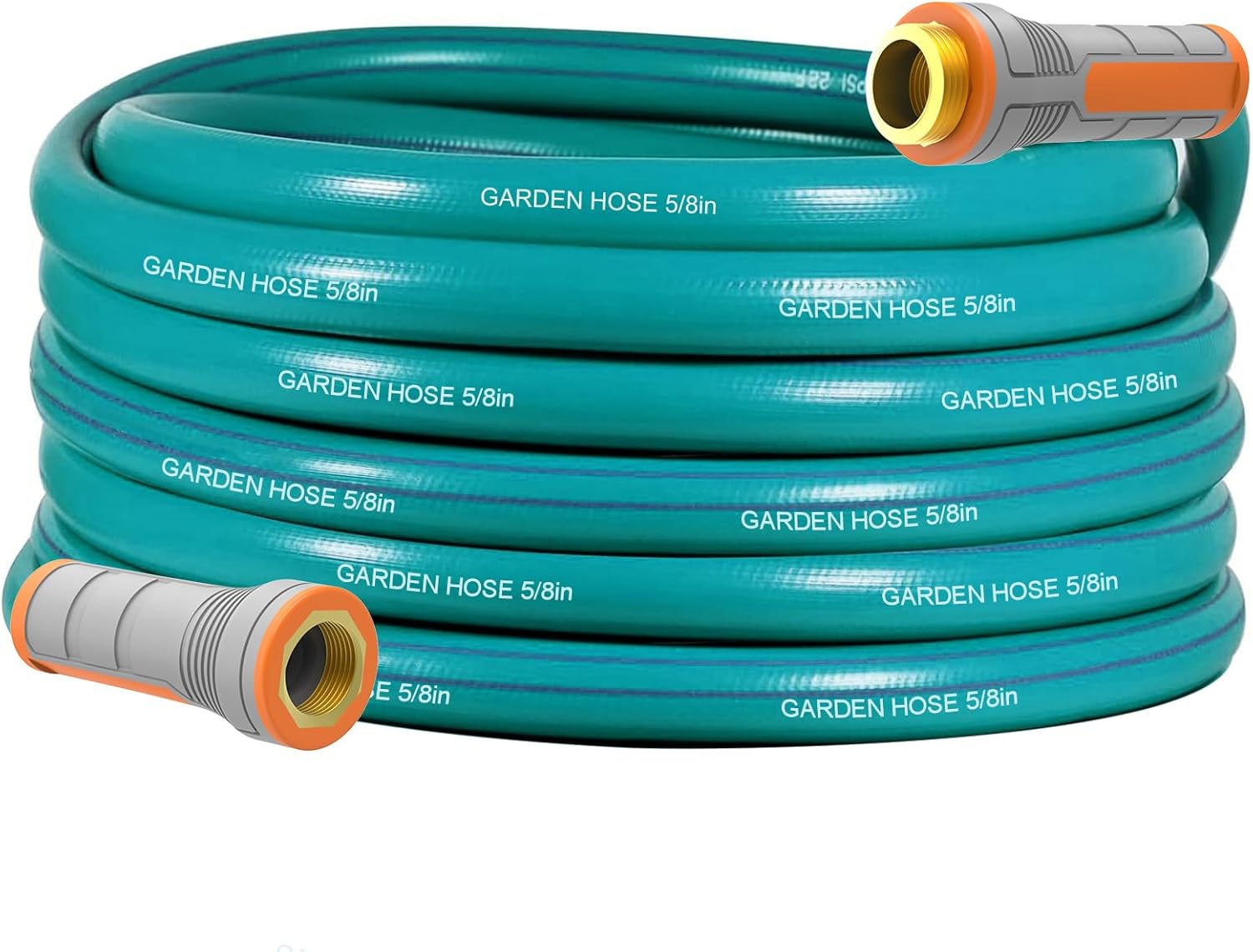 AgiiMan Garden Hose Super Flexible Water Hose, 25ft x 5/8" Heavy Duty, Light Weight, Rubber Hose for All-Weather Outdoor