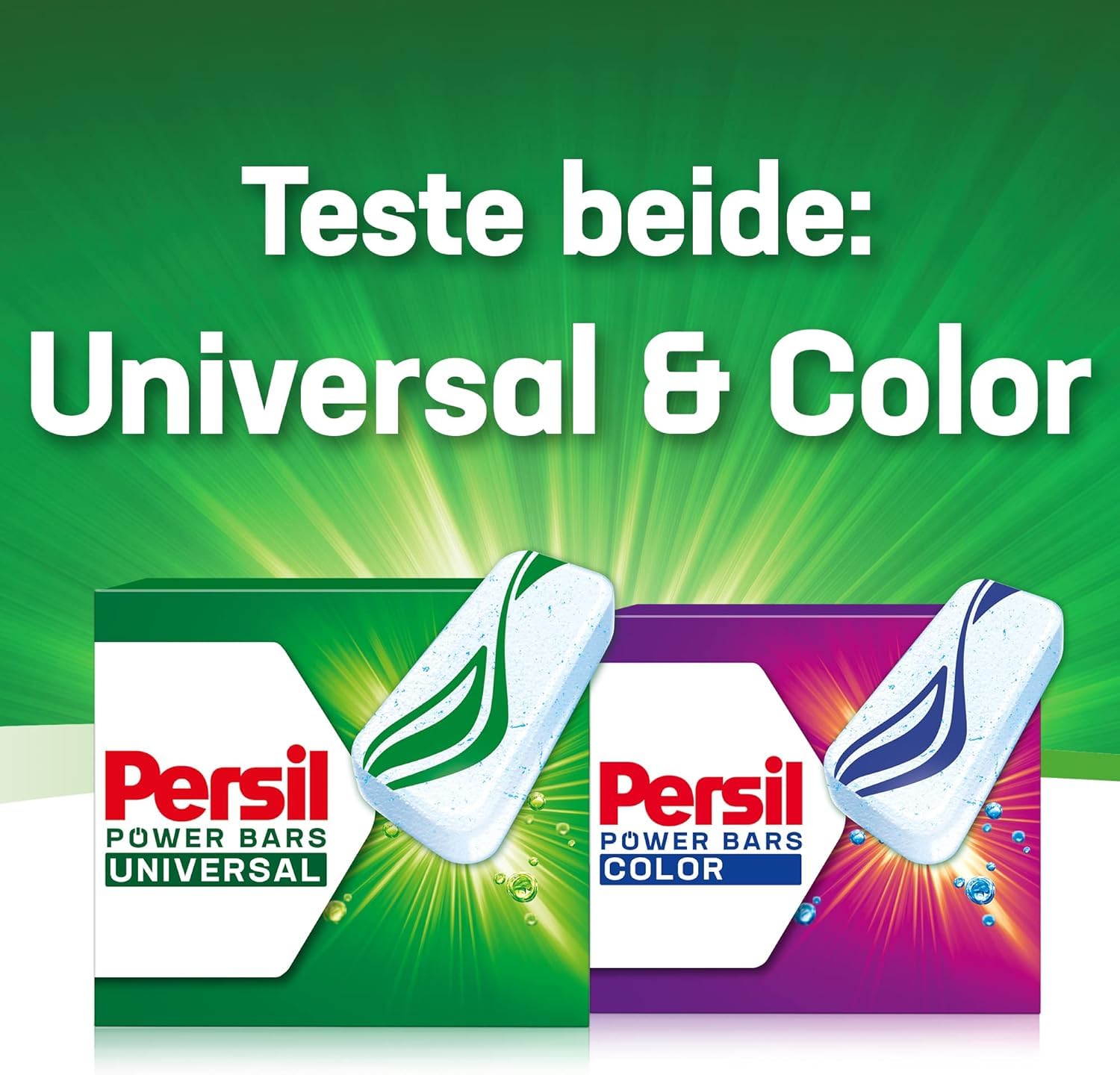 Persil Power Bars Universal Waschmittel 180 Waschladungen, vordosiertes Vollwaschmittel in nachhaltiger Verpackung, für hygienisch reine Wäsche bereits ab 20° C