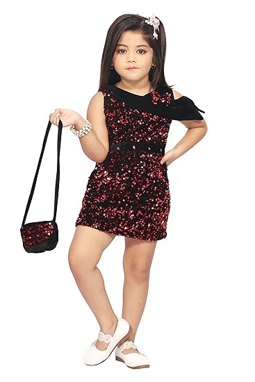 Linotex Bodycon Girls Dress Bag Combo Size:20-28/2-7 Years respectively.