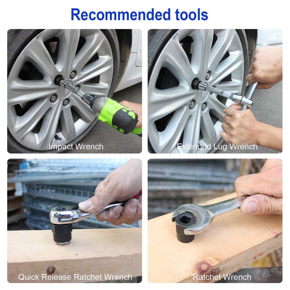 14 piezas extractor de tuercas de perno dañado por impacto juego de herramientas de enchufe con adaptador de tuerca de enchufe llave de tubo de extracción de tornillo de tuerca de perno