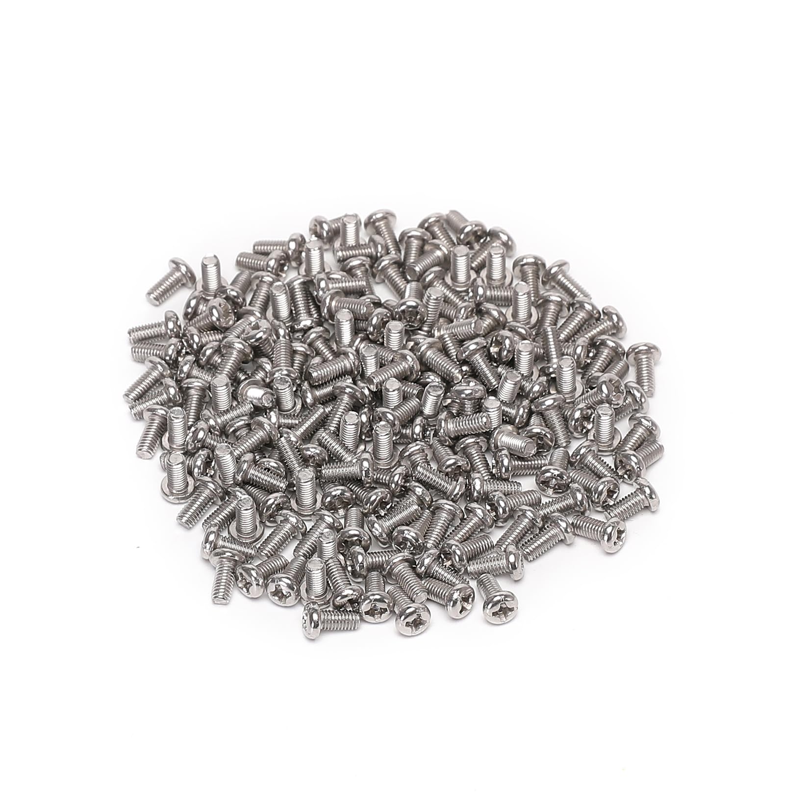 QXSKSLH M3 x 6mm 304 Stainless Steel Cross Head Phillips Pan Head Screws Bolt 200pcs