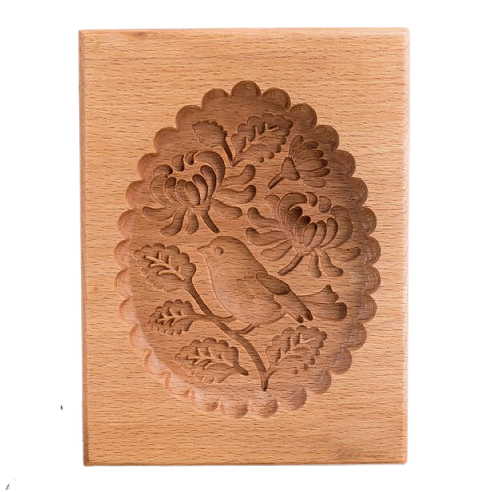 Keksausstecher, Plätzchenformen aus Holz, Kekse, umweltfreundlich geschnitzte Shortbread-Stempelprägung for Muffin-Mondkuchen, Plätzchenkekse