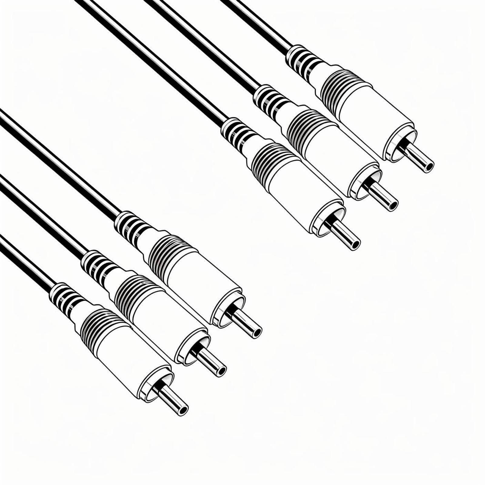 Confezione Da 3 Cavi Audio RCA Angolati Da 1,5 Piedi Con Cavo Remote Blu. Per Amplificatore E Auto. Nuovi! - 3