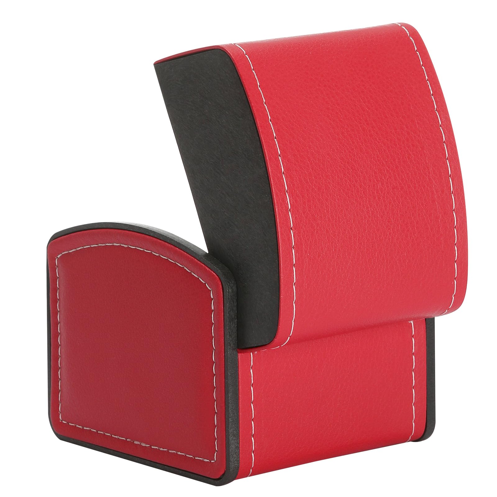 Luxury Single Watch Gift Box with Removable Pillow, PU Leather Single Watch Case Wristwatch Jewelry Storage Display Holder Cases for Men and Women (Red)