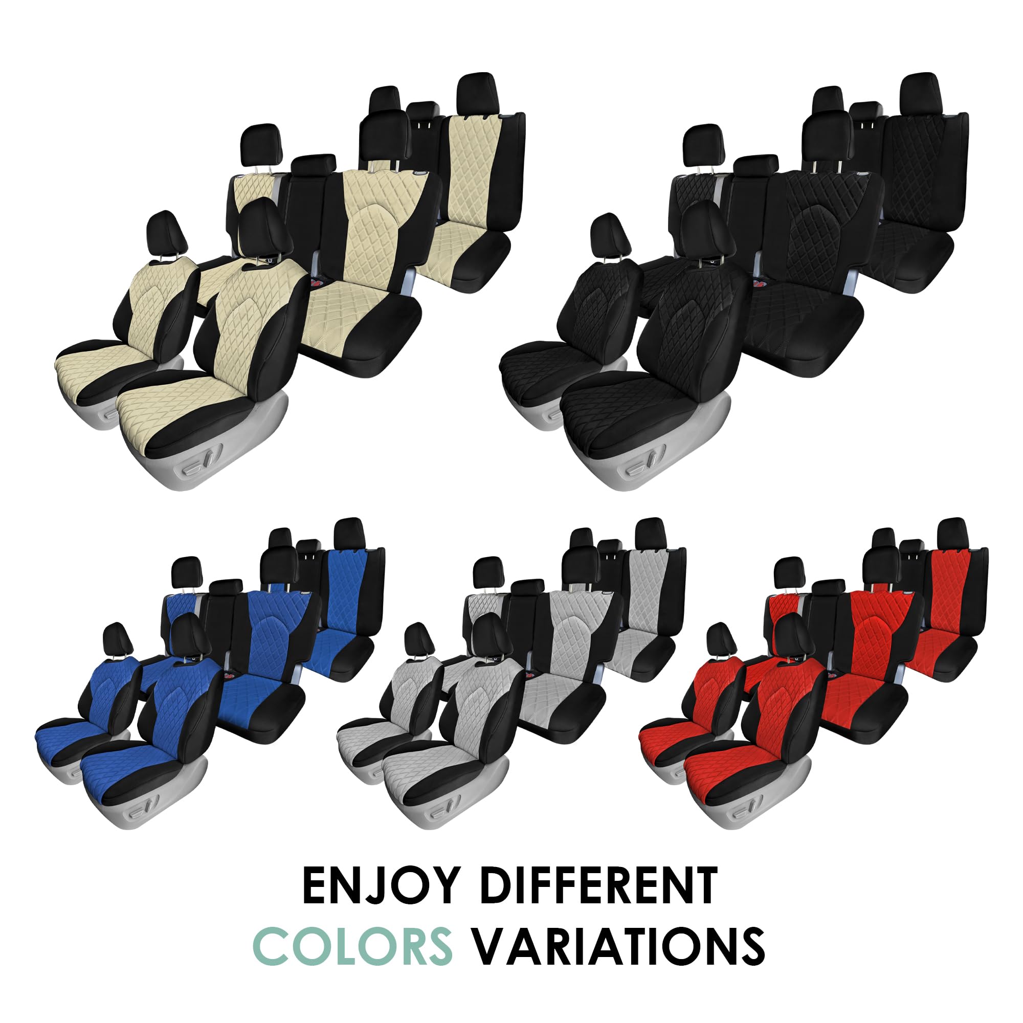 AUTO HIGH - Juego Completo De 11 Fundas Para Asientos De