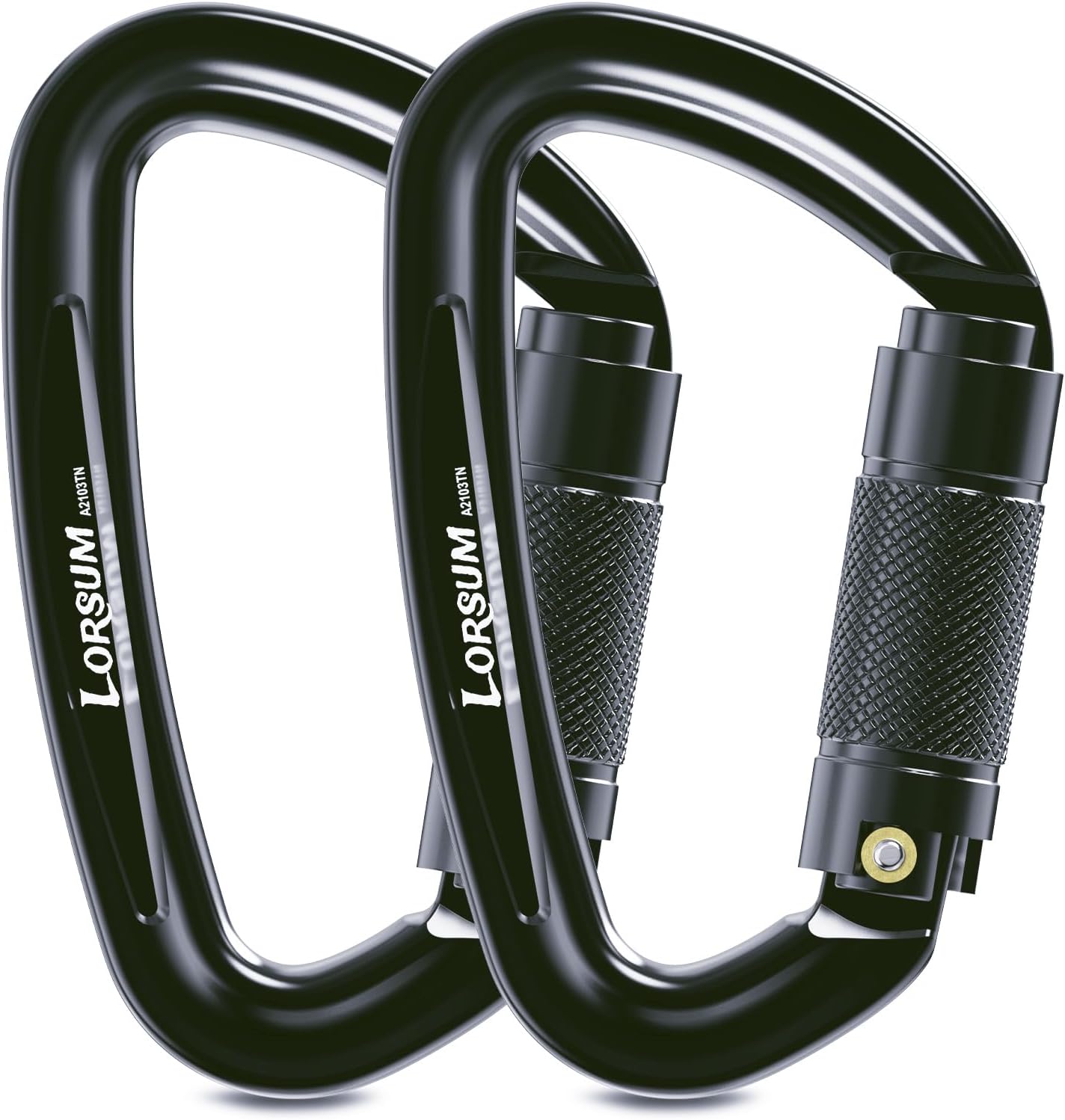 4" Auto Locking Climbing Carabiner, 26KN/ 5728lbs Large Carabiner Clips, UIAA Certified Heavy Duty Caribbean Clips for Rock Climbing, Camping, Hammock, Rescue, D Shaped Twist Lock