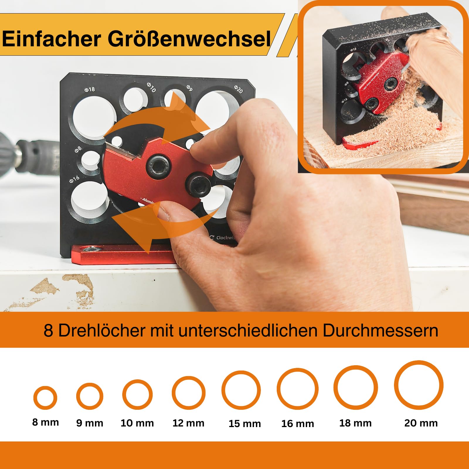 Dowel Maker, Adjustable Dübel Jig Holzdübel und Rundstab-Macher