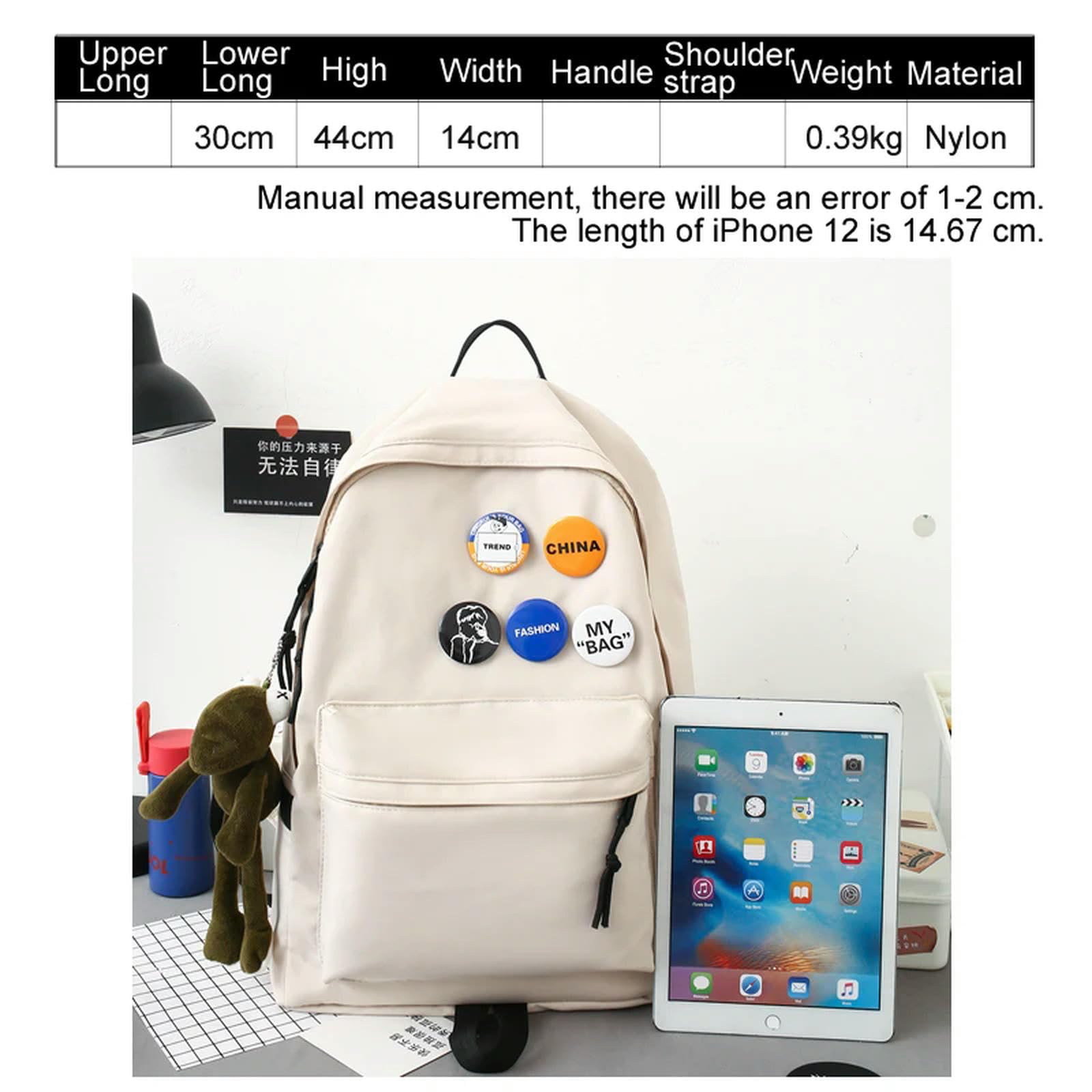 Zaino Scuola Borse Scolastiche Per Ragazze Multifunzione Doppia Cerniera Donna Zaino Adolescenti Ragazze Laptop Studentessa Studentessa