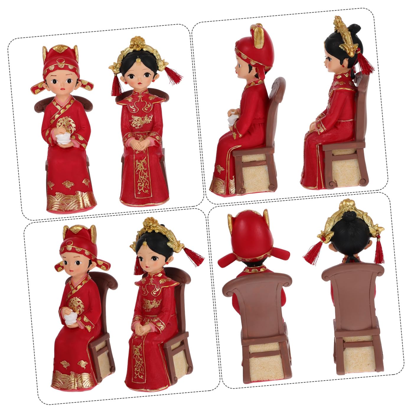 1juego Estatuillas De Novios para Decoración De Bodas Adornos De y Recién Figuras De para Pasteles y De