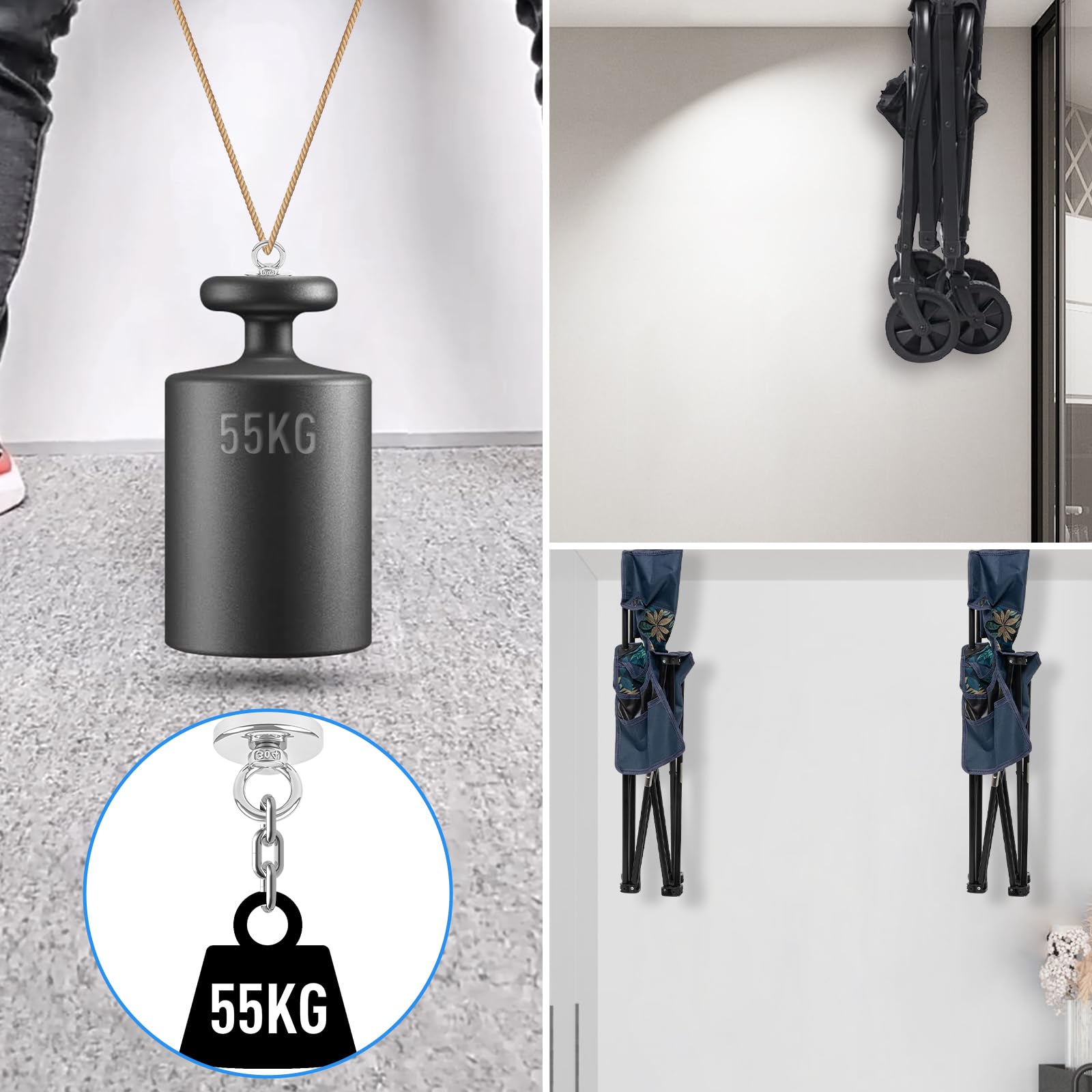 Aimant De Pêche Neodyme Puissant - 1 Pièce, Diamètre 42 mm, Force 55 kg Pour Industrie, Science Et Garage