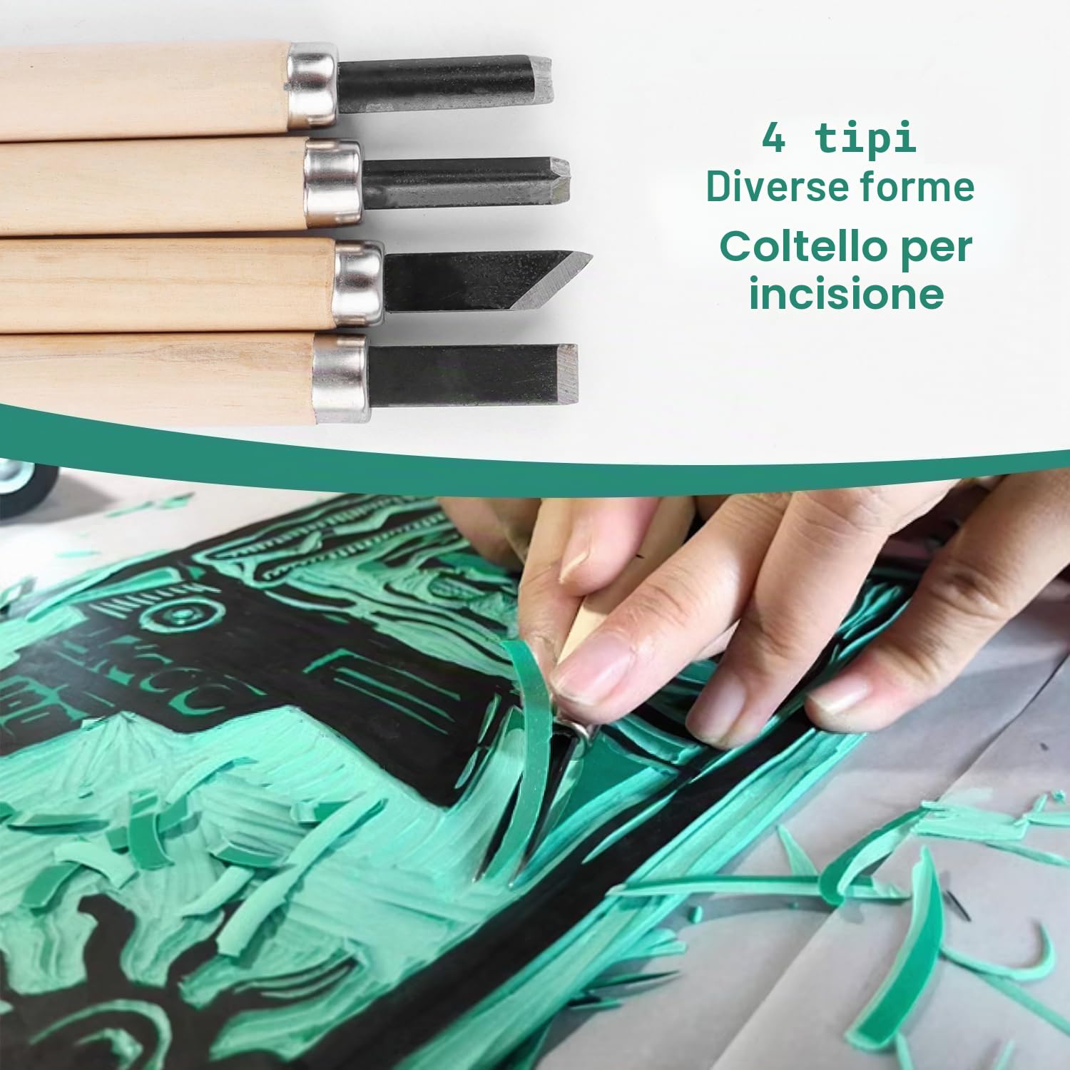 Blocchi per Intaglio Timbri in Gomma Linoleum per Incisione A4 A5 A6 Kit Rubber Carving Block 9pcs Gomma per Timbri Fai da Te Sicuri per Timbri Artigianato Progetti di Stampa
