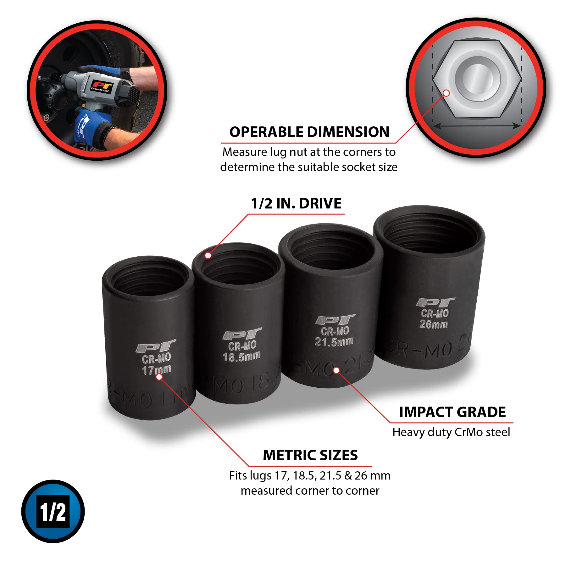 Amazon.com: Performance Tool M990 Heavy Duty Impact Socket Set for 