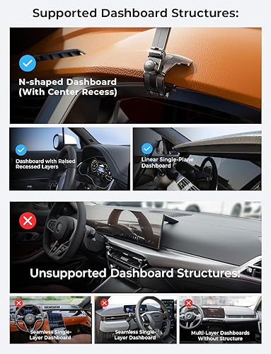 Miniatura 5 de LISEN Magsafe - Soporte magnético para iPhone 17 Air de 360 grados, soporte para salpicadero, soporte magnético para salpicadero de automóvil,