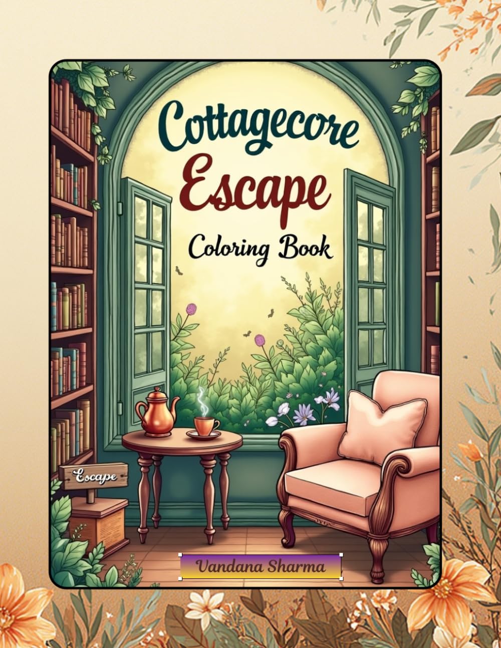 Cottagecore Escape – Adult Coloring Book: A Whimsical Coloring Journey of Cozy Cottages, Wildflowers & Peaceful Country Life