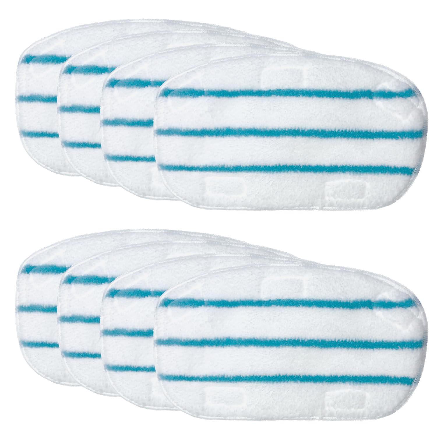 Steam Mop Pads Compatible with PurSteam ThermaPro 10-in-1 and ThermaPro 211 Steam Mop Cleaner Microfiber Pur steam Mop Replacement Pads (Blue and White-8pcs)