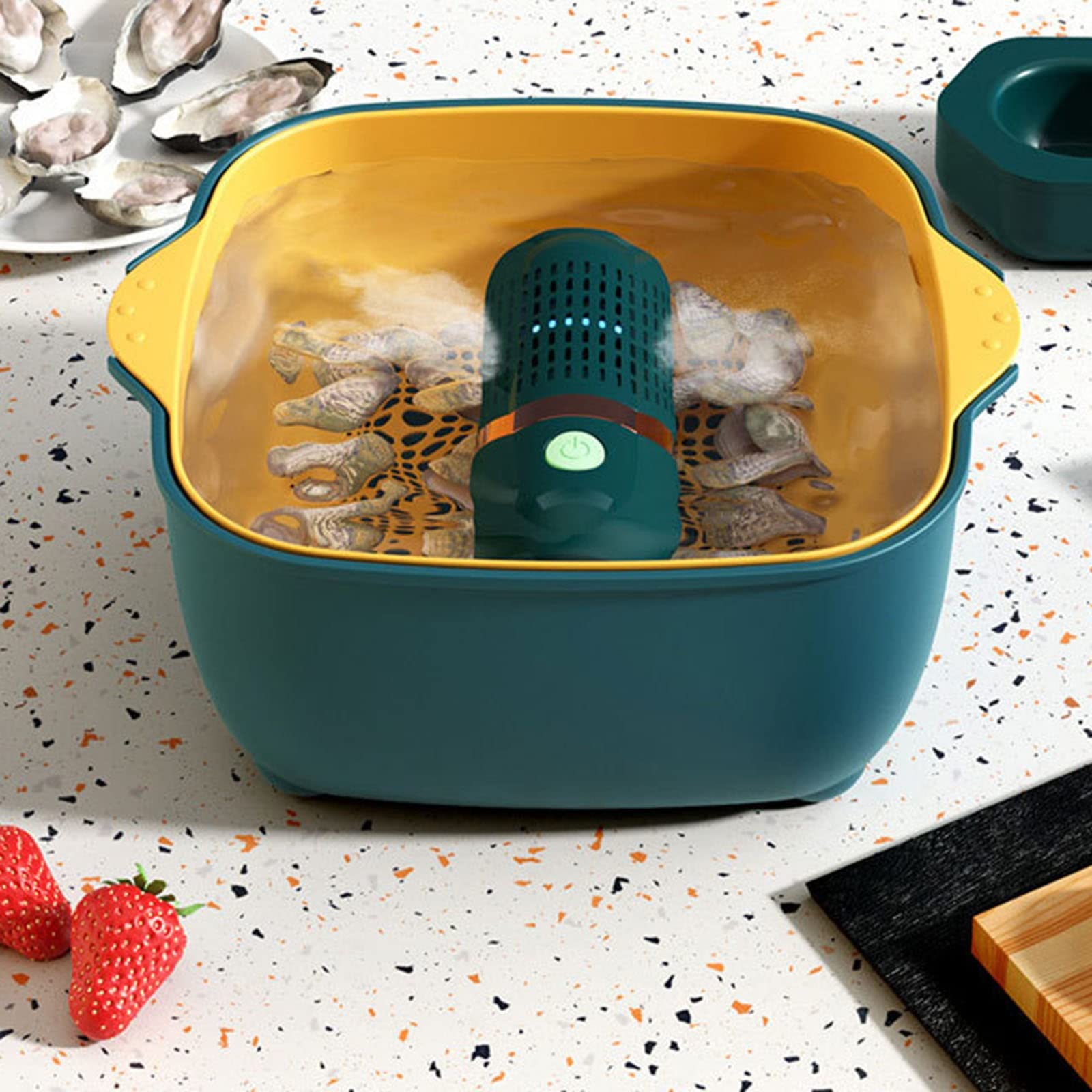 Machine De Nettoyage De Fruits Et Légumes, Appareil De Nettoyage Sans Fil étanche Avec Technologie De Purification Des Ions OH, Pour Fruits Légumes Viande