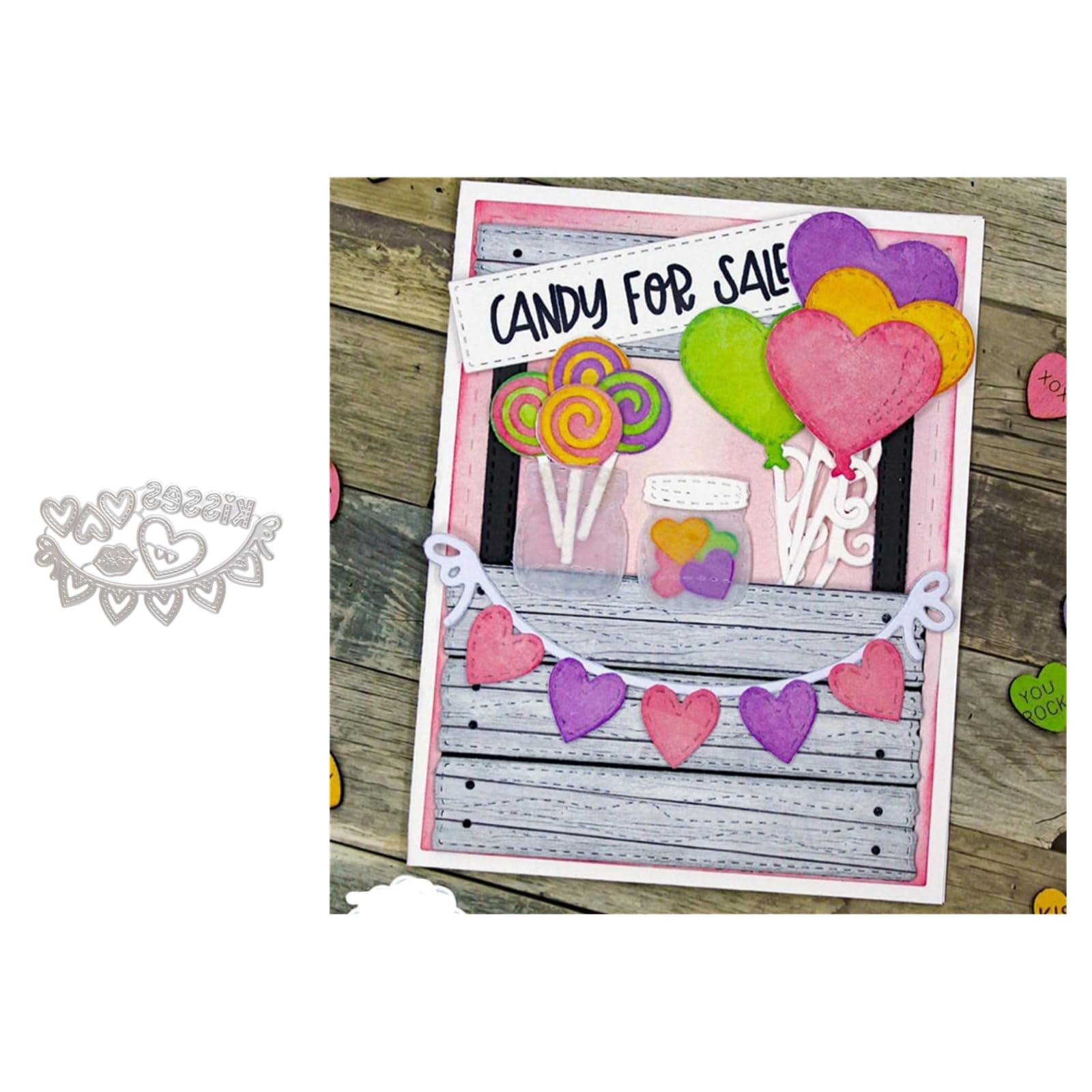 Troquel De Corte Corazón Metal - Para Scrapbooking, Tarjetas Y Manualidades
