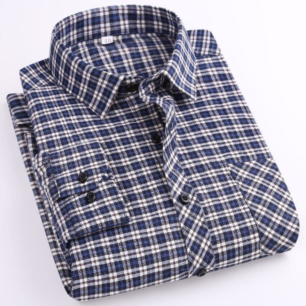 Camicia In Cotone A Maniche Lunghe Da Uomo,Camicia Casual A Maniche Lunghe Da Uomo, Camicie In Flanella Di Cotone A Quadri Da Uomo Camicia A Quadri Casual A Maniche Lunghe Morbida E Confortevole, Ve
