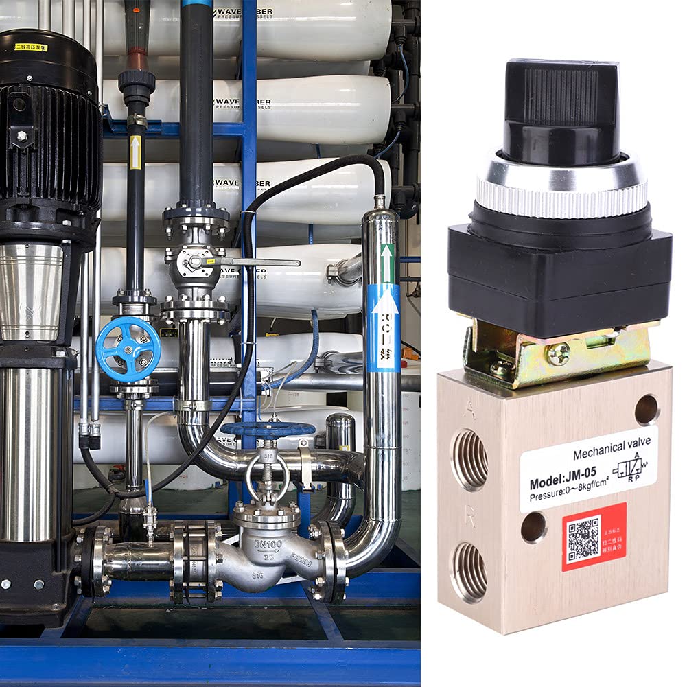 Valve mécanique pneumatique Premium, tête de Rotation à 2 positions et 3 voies JM-05 pour le contrôle de l'air en alliage d'aluminium