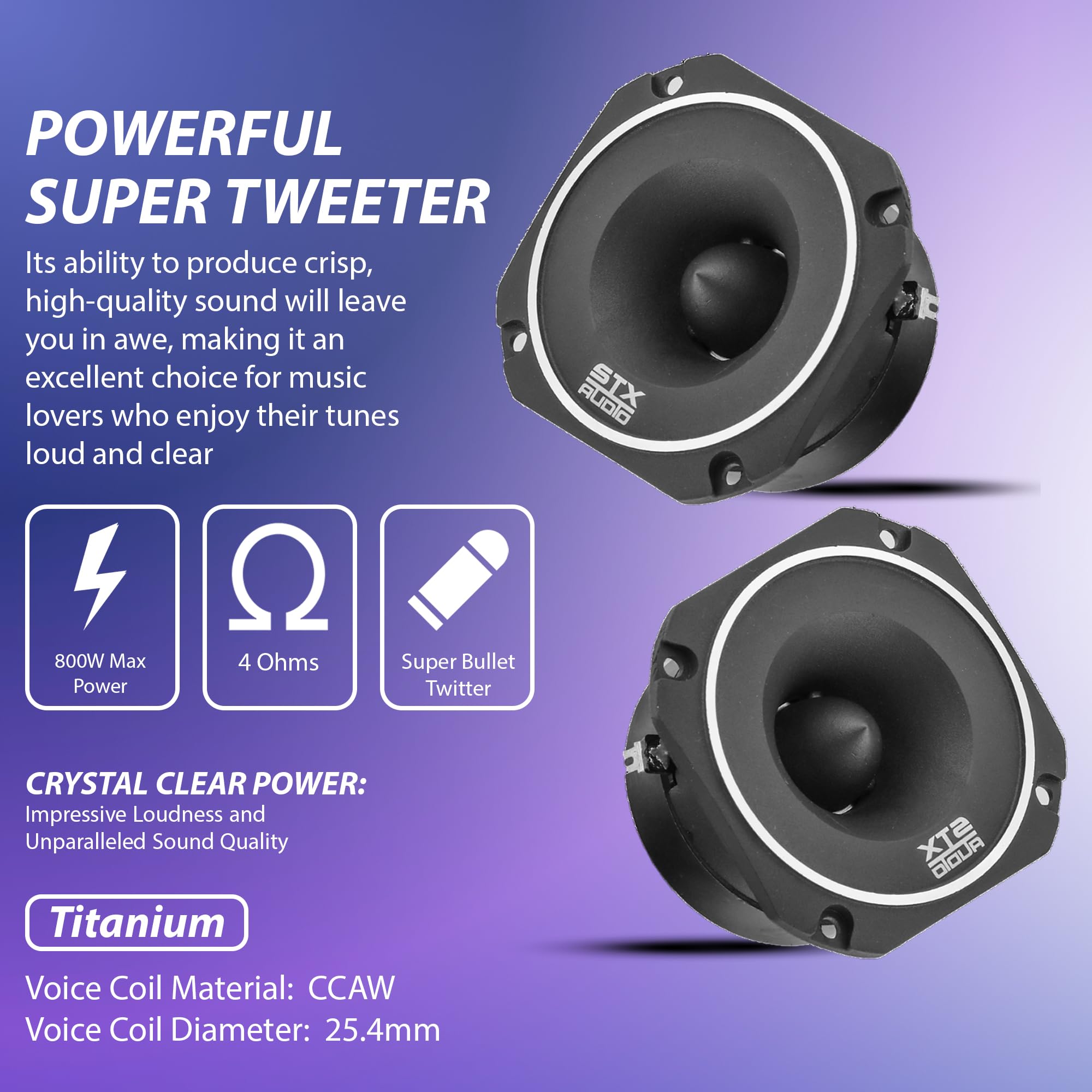 STX Audio STX-55TW Alto-falante super tweeter de 8,4 polegadas – 4