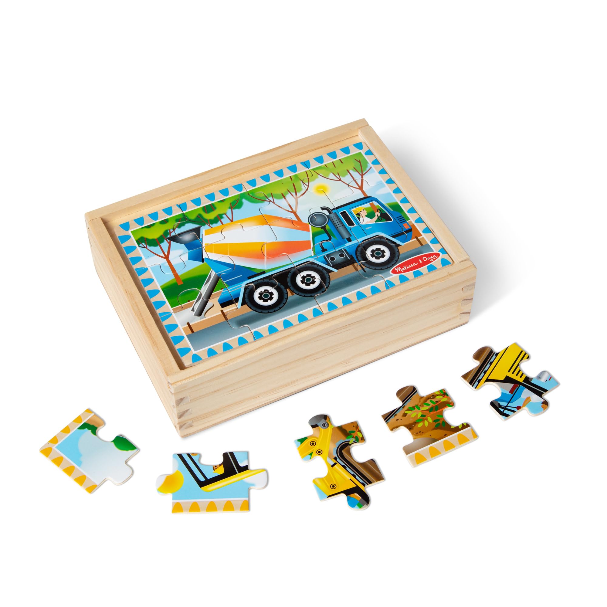 YOSA バスタブレット　2箱セット Melissa & Doug Ahşap 12x4 Yapboz Seti - İnşaat Araçları : Amazon
