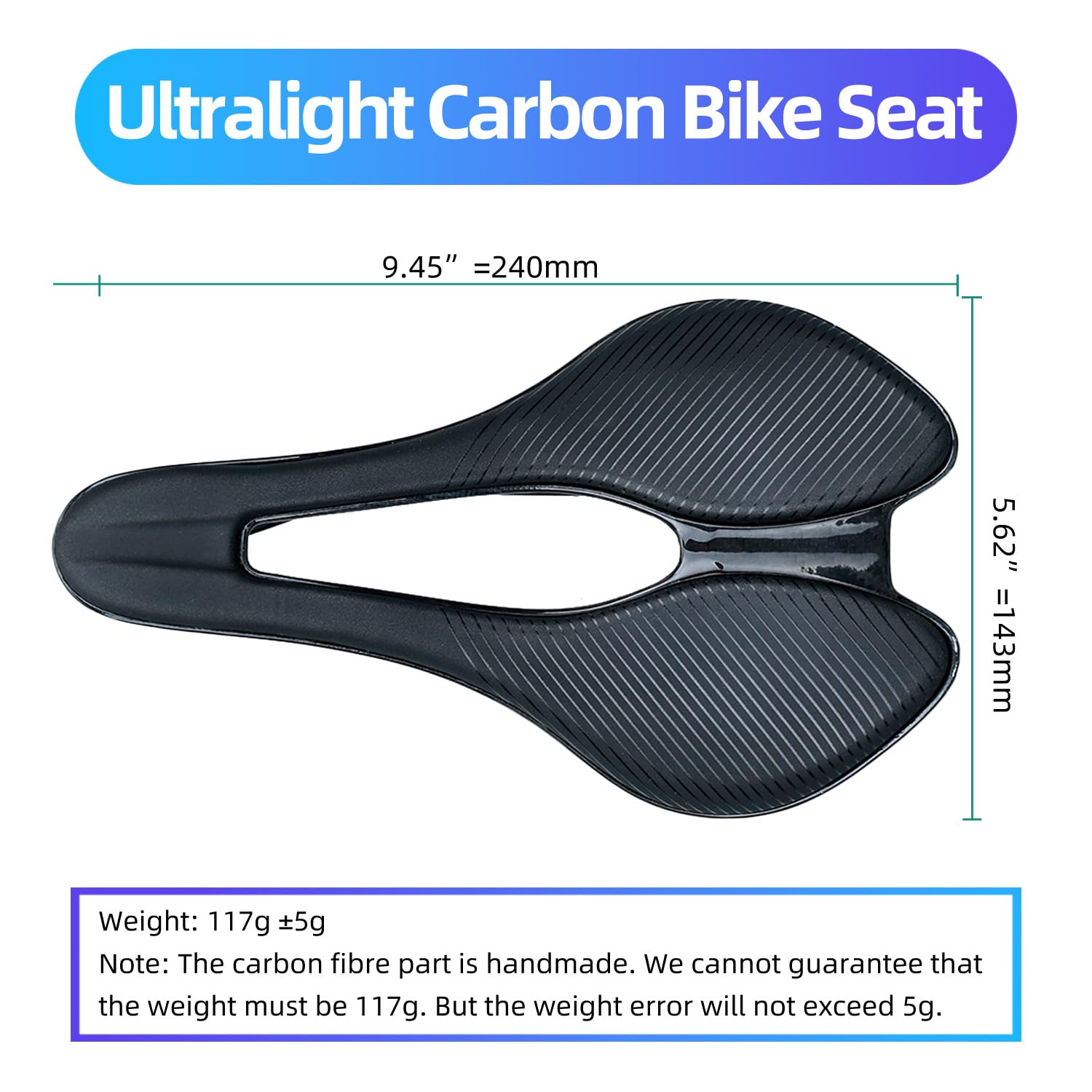 Amazon | フルカーボンバイクサドル – 軽量で快適な男性用自転車シート