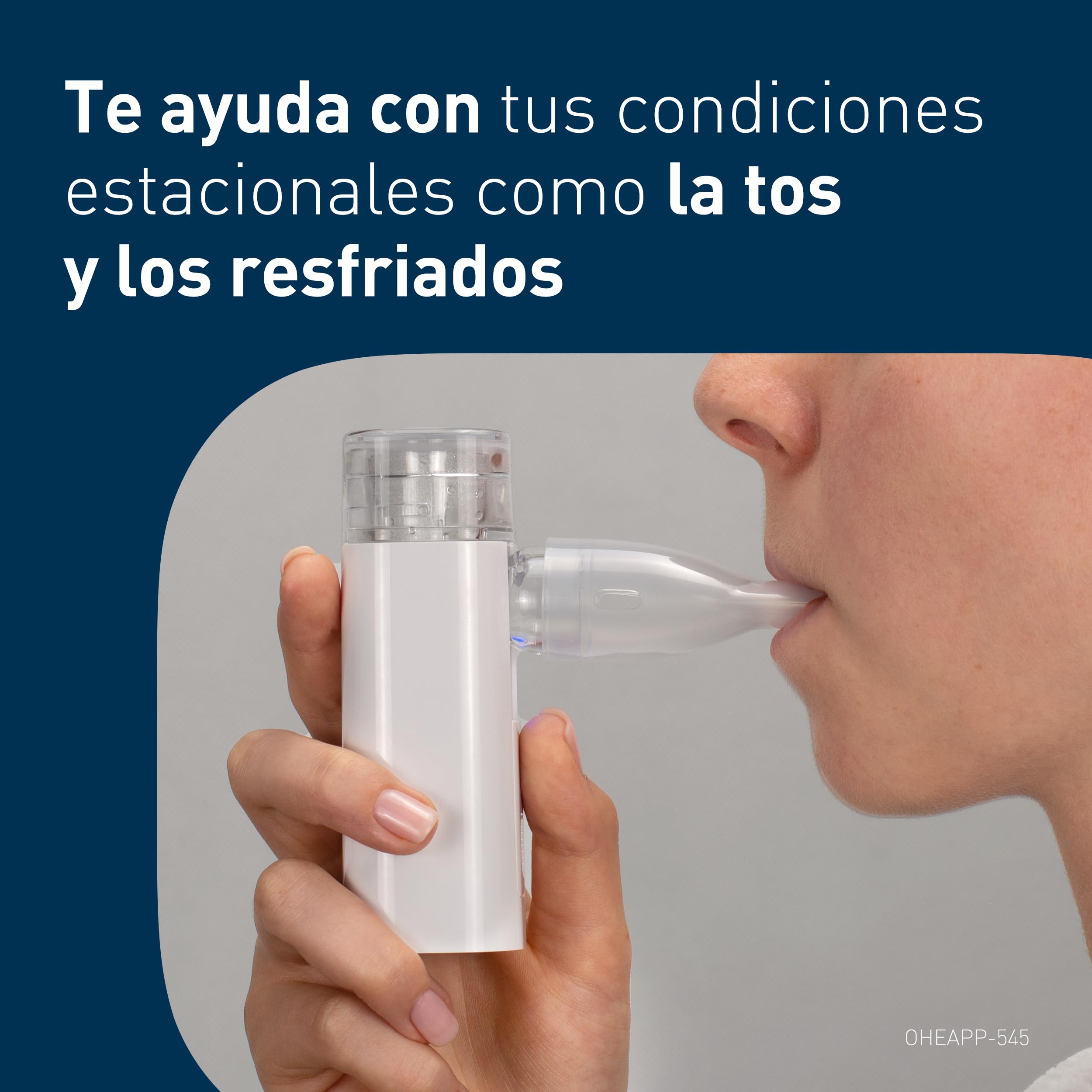 OMRON mini Air 360+ Kit Nebulizador Portátil Silencioso con Tecnología Aimesh para Adultos y Niños, Recargable Micro-USB