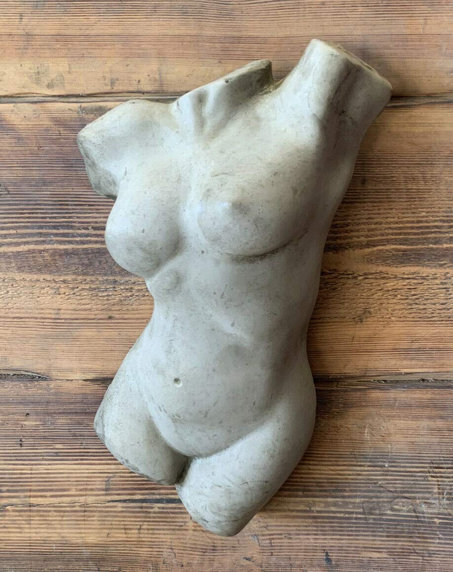 J And L Stone Ornaments Stone Garden Female Torso Nude Lady Torso Wall Plaque Ornament