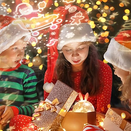 Miniatura 6 de Luz nocturna para niños proyector giratorio de luz nocturna estrellada con control remoto 6 películas recargable por USB calma música lámpara de