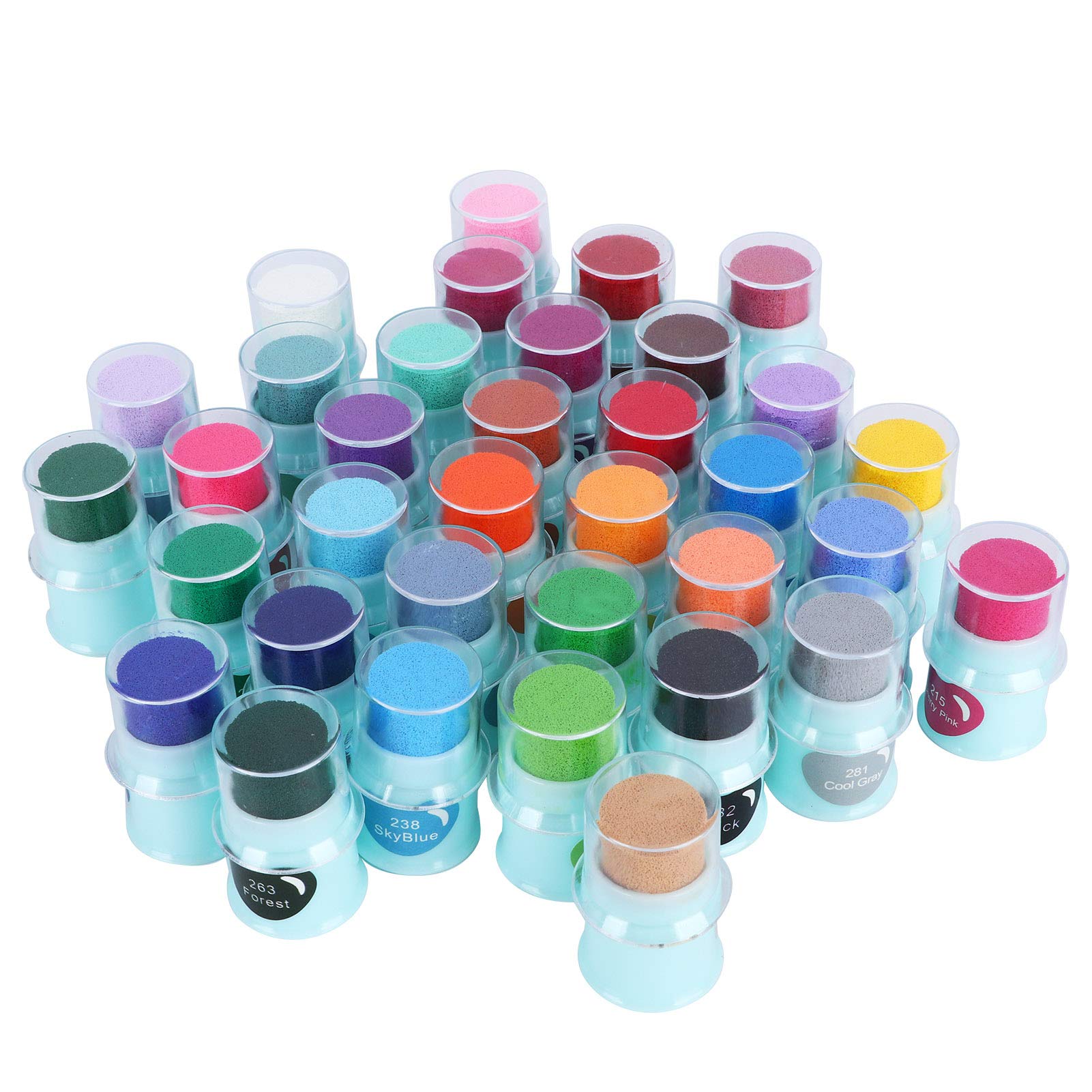 Tampone per Inchiostro da Dito di Colore Brillante da 35 Pezzi Mini Tampone per Timbri Fai-da-te per la Lavorazione Artistica di Tamponi per Inchiostro, Materiale Non Tossico, Adatto Ai