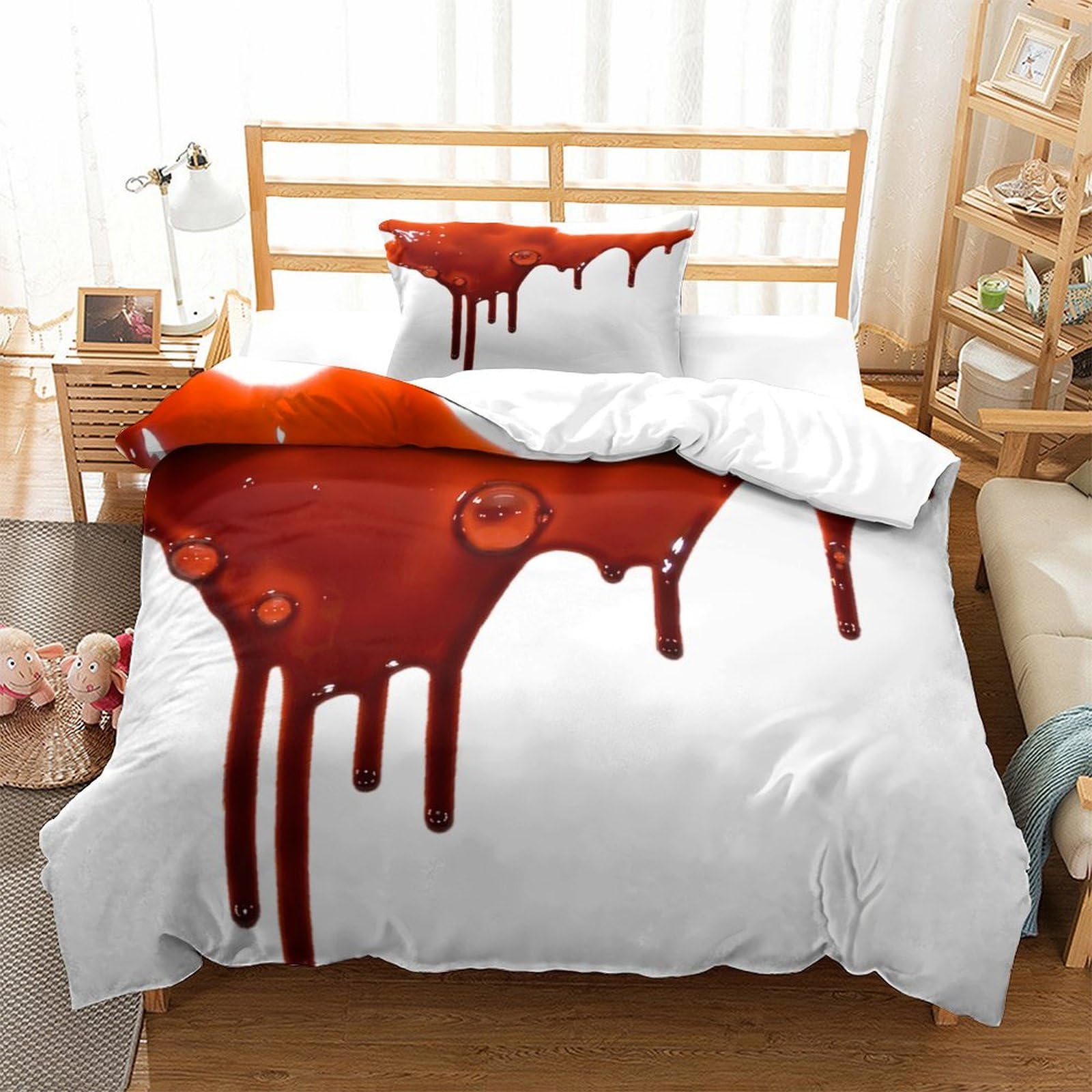 P1S9U7W5Y 3D Printed Artistic Fluid 3pcs Duvet Cover Set Microfiber Creative Drip Bedding Set Single（135x200cm）