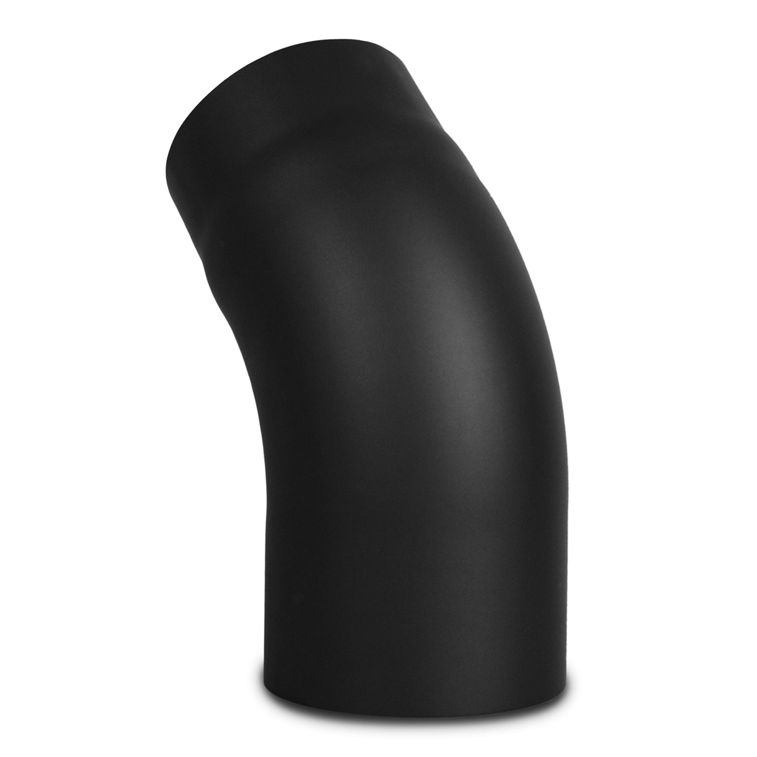LANZZAS - Tubo per stufa a gomito, curvatura 45°, diametro DN Ø 150 mm, colore: nero-metallico - Altri tubi dal nostro assortimento, li trovate qui.